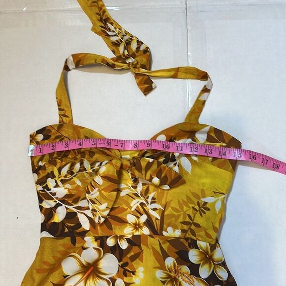 Vintage Tropicana Hawaiian floral maxi dress size 10 - Picture 11 of 12